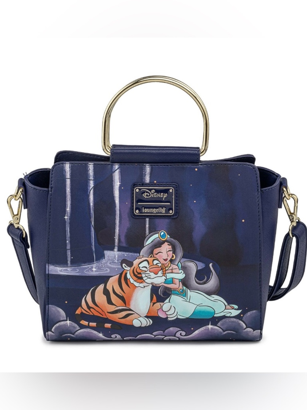 NWT!! Loungefly Disney Princess Jasmine w/ Rajah, Castle, Abu and Genie Satchel - Picture 5 of 16
